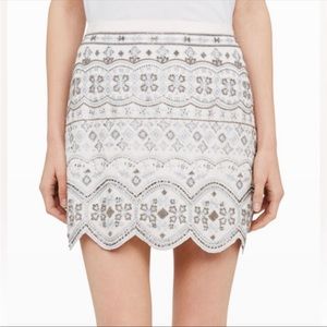Club Monaco beaded and embroidered skirt XS 00